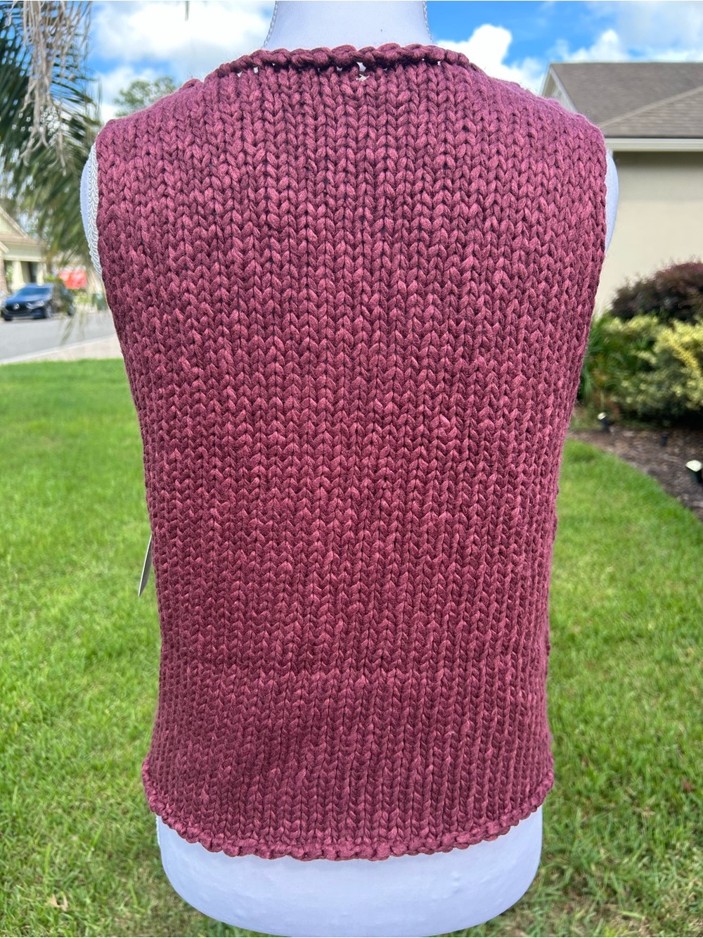 NWT🌷Free People Opal Rolled Round Neck Sleeveless Sweater Knit Tank Top - Picture 10 of 11